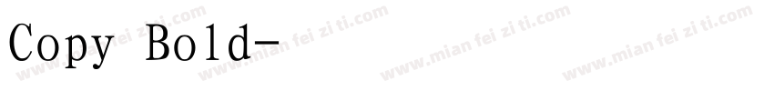 Copy Bold字体转换